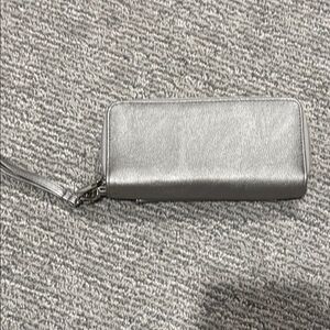 Silver Wristlet Wallet